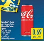 Aktuelle Coca Cola Angebote bei diska in Hof Aktuelles Coca-Cola oder Fanta verschiedene Sorten oder Mezzo Mix oder Sprite Angebot bei diska in Hof ab 0,69 €
