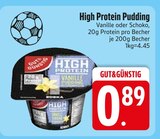 High Protein Pudding Vanille im EDEKA Prospekt High Protein Pudding Vanille von Gut & Günstig im aktuellen EDEKA Prospekt für 0,89 €