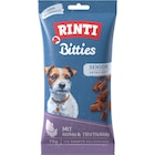 RINTI Snack Bitties Senior mit Huhn und Truthahn 75 g im Angebot bei Zookauf in Iserlohn RINTI Snack Bitties Senior mit Huhn und Truthahn 75 g Angebote von Rinti bei Zookauf Iserlohn für 2,19 €