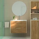 Ensemble de meubles sous-vasque l. 80 cm blanc et bois + plan vasque + miroir Luma - Castorama à Villeurbanne Ensemble de meubles sous-vasque l. 80 cm blanc et bois + plan vasque + miroir Luma en promo chez Castorama Villeurbanne à 159,00 €