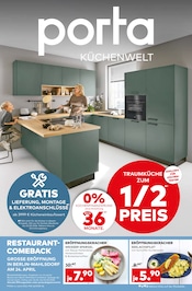 Aktueller porta Möbel Möbel & Einrichtung Prospekt in Marienwerder und Umgebung, "porta Küchenwelt" mit 12 Seiten, 19.04.2026 - 02.05.2026