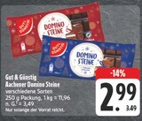 Aachener Domino Steine Angebote von Gut & Günstig bei EDEKA Erlangen für 2,99 €