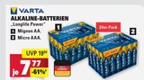 Alkaline-Batterien Longlife Power Mignon AA im Angebot bei E center in Trier Alkaline-Batterien Longlife Power Mignon AA Angebote von Varta bei E center Trier für 7,77 €