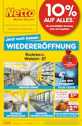 Netto Marken-Discount Prospekt für Radebeul: "Wiedereröffnung - 10% auf ALLES", 4 Seiten, 11.11.2025 - 15.11.2025