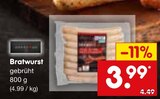 Aktuelles Bratwurst Angebot bei Netto Marken-Discount in Oberhausen ab 3,99 €