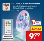 LED Strip, 5 m mit Musiksensor von Star im aktuellen Netto Marken-Discount Prospekt für 9,99 €