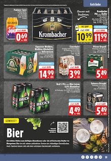 Krombacher im EDEKA Prospekt "Aktuelle Angebote" mit 26 Seiten (Würselen)
