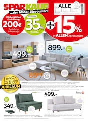 Sofa im Sparkauf Prospekt in Heilbronn Aktueller Sparkauf Prospekt mit Sofa, "Küchenakton Fix & Fertig", Seite 1