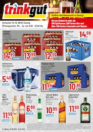 Getränkemärkte Prospekt von Trinkgut in Affing Aktueller Trinkgut Getränkemärkte Prospekt für Affing: Größter Getränkemarkt in Dasing! mit 4} Seiten, 20.10.2025 - 25.10.2025
