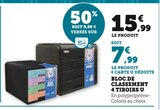 Bloc de classement 4 tiroirs - U en promo chez Super U Caen à 7,99 €