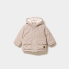 Parka à capuche doublée sable bébé garçon en promo chez La Halle Parka à capuche doublée sable bébé garçon dans le catalogue La Halle