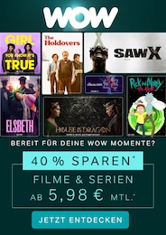 WOW Prospekt "Filme und Serien ab 5,98€ mtl." für Uchte, 1 Seite, 01.08.2024 - 14.08.2024