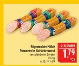 Pommersche Gutsleberwurst im Angebot bei Marktkauf in Erlangen Pommersche Gutsleberwurst Angebote von Rügenwalder Mühle bei Marktkauf Erlangen für 1,79 €