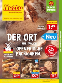 Netto Marken-Discount Prospekt "DER ORT MIT ÜBER 60 OFENFRISCHEN BACKWAREN." mit  Seiten (Oer-Erkenschwick)