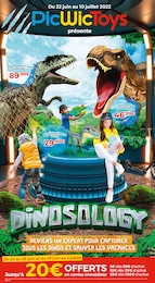 Catalogue Picwictoys à Boulogne-Billancourt, avec 12 pages Prospectus Picwictoys à Boulogne-Billancourt, "Dinosology", 12 pages, 22/06/2022 - 10/07/2022
