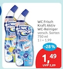 Kraft Aktiv WC-Reiniger von WC Frisch für 1,49 € bei budni im Angebot Kraft Aktiv WC-Reiniger von WC Frisch im aktuellen budni Prospekt