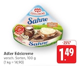 Edelcreme Sahne Angebote von Adler bei EDEKA Schwäbisch Hall für 1,49 €
