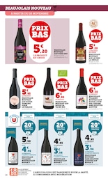 Prix et réduction Beaujolais Nouveau dans le prospectus Super U en cours Offre Beaujolais Nouveau dans le catalogue Super U du moment à la page 16