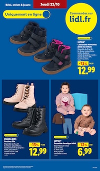Promotion Chaussures Enfant dans le prospectus Lidl, valable du 22/10/2026 au 28/10/2026 Promo Chaussures Enfant dans le catalogue Lidl du moment à la page 37