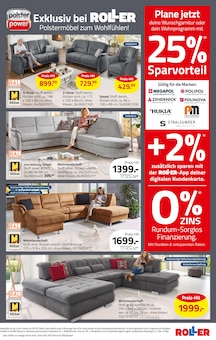 Couch im ROLLER Prospekt "ROLLER RABATTE RABATZ" mit 16 Seiten (Koblenz)