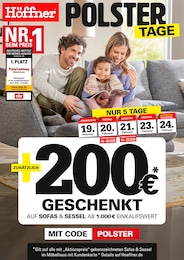 Höffner Prospekt für Hamburg: "POLSTER TAGE", 1 Seite, 19.02.2026 - 24.02.2026