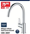 Mitigeur d’évier Start Curve chromé - GROHE en promo chez Screwfix Caen à 79,99 €