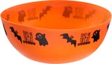 Schüssel "TRICK OR TREAT" mit Gespenst & Fledermaus, orange von Dekorieren & Einrichten im aktuellen dm-drogerie markt Prospekt für 2,45 €