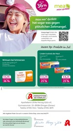 mea - meine apotheke Apotheken Prospekt der aktuellen Woche mit 4 Seiten, gültig von 01.07.2026 bis 31.07.2026, in Ehingen und Umgebung Aktueller mea - meine apotheke Apotheken Prospekt in Ehingen und Umgebung, "Unsere Juli-Angebote" mit 4 Seiten, 01.07.2026 - 31.07.2026