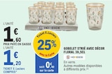 Gobelet strié avec décor floral 39.5 cl - HOMESIDE - E.Leclerc à Alençon Gobelet strié avec décor floral 39.5 cl - HOMESIDE en promo chez E.Leclerc Alençon à 1,20 €
