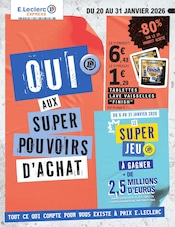 Catalogue Supermarchés E.Leclerc en cours à Pontchâteau et alentours, "OUI AUX SUPER POUVOIRS D'ACHAT", 12 pages, 20/01/2026 - 31/01/2026