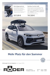 Volkswagen Prospekt für Voerde: "Mehr Platz für den Sommer", 1 Seite, 01.06.2025 - 31.08.2025