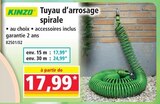 Tuyau d'arrosage spirale - KINZO - Norma à Mulhouse Tuyau d'arrosage spirale - KINZO en promo chez Norma Mulhouse à 17,99 €