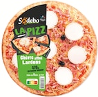 Pizza chèvre affiné et lardons - SODEBO en promo chez Carrefour Strasbourg à 5,25 €