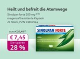 Sinolpan forte 200 mg Angebot im mea - meine apotheke Prospekt Sinolpan forte 200 mg im mea - meine apotheke Prospekt zum Preis von 7,45 €