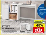 Schreibtisch mit Schrankelement im Lidl Prospekt Schreibtisch mit Schrankelement von LIVARNO home im aktuellen Lidl Prospekt für 59,99 €