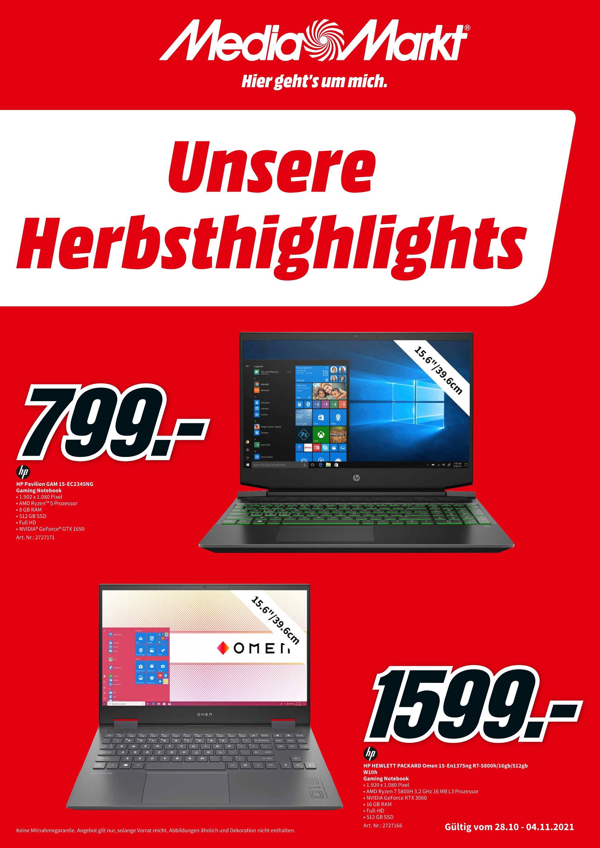 Media-Markt Prospekt für Düsseldorf mit 8 Seiten Media-Markt Prospekt für Düsseldorf: "Aktuelle Angebote", 8 Seiten, 28.10.2021 - 04.11.2021