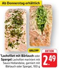Aktuelles Lachsfilet mit Bärlauch Angebot bei EDEKA in Darmstadt ab 2,49 €