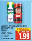 Absolut Vodka & Sprite oder Havana Club Dosen im aktuellen E center Prospekt