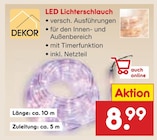 LED Lichterschlauch von DEKOR für 8,99 € bei Netto Marken-Discount im Angebot LED Lichterschlauch von DEKOR im aktuellen Netto Marken-Discount Prospekt