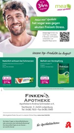 mea - meine apotheke Apotheken Prospekt der aktuellen Woche mit 4 Seiten, gültig von 01.08.2026 bis 31.08.2026, in Lütjenburg und Umgebung Aktueller mea - meine apotheke Apotheken Prospekt in Lütjenburg und Umgebung, "Unsere August-Angebote" mit 4 Seiten, 01.08.2026 - 31.08.2026