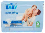 Couches Ultra Dry - CARREFOUR BABY en promo chez Carrefour Lyon à 6,99 €