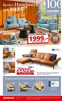 Sofa im Segmüller Prospekt "100 JAHRE SEGMÜLLER" mit 42 Seiten (Düsseldorf)