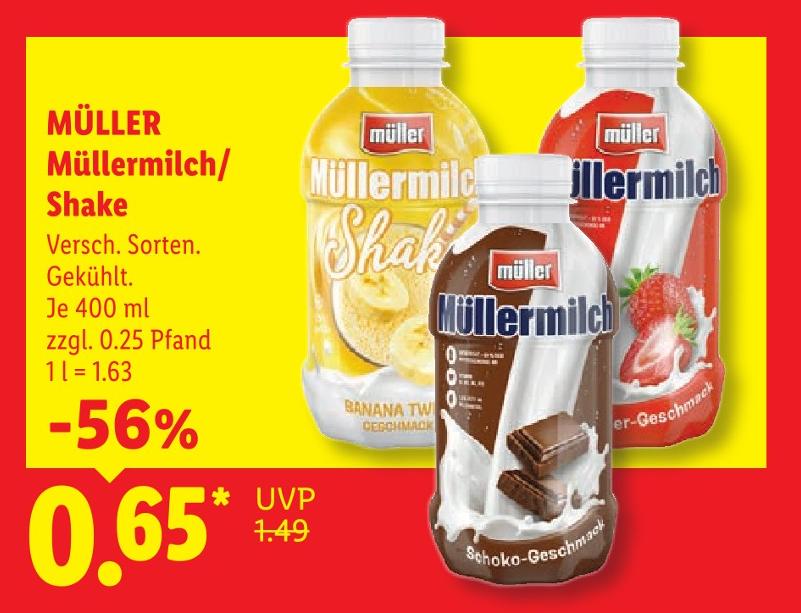 Müllermilch Erdbeer-Geschmack