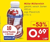 Aktuelles Müllermilch Angebot bei Netto Marken-Discount in Oberhausen ab 0,69 €