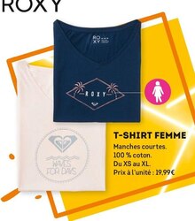 Vêtements - Roxy - Sport 2000 Vêtements - Roxy à 9,95 € dans le catalogue Sport 2000 "Notre anniversaire & vos bonnes affaires, ça matche !"