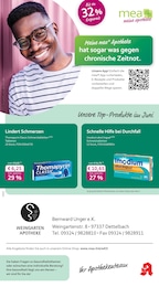 mea - meine apotheke Prospekt für Dettelbach mit 4 Seiten mea - meine apotheke Prospekt für Dettelbach: "Unsere Juni-Angebote", 4 Seiten, 01.06.2025 - 30.06.2025