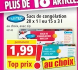 Sacs de congélation 20 x 1 l avec zip - multiTEC en promo chez Norma Épinal à 1,99 €
