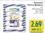 Münchner Weißwürste im Angebot bei diska in Hof Münchner Weißwürste Angebote von Zimmermann bei diska Hof für 2,69 €