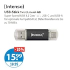 USB-Stick Twist Line 64 GB von Intenso im aktuellen V-Markt Prospekt für 15,99 €