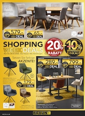 Aktueller BRAUN Möbel-Center Prospekt mit Esstisch, "BRAUN SHOPPING WEEK", Seite 8
